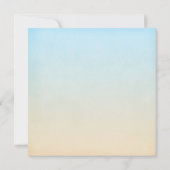 Seashell Tropical Beach Wedding Invitations Kaart (Achterkant)