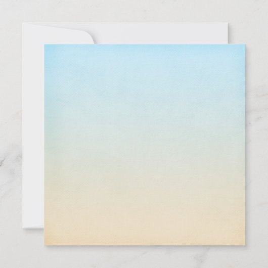 Seashell Tropical Beach Wedding Invitations Kaart (Achterkant)