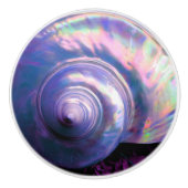 Seashell tropische opalescent moeder van de parel keramische knop (Voorkant)