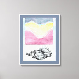 Seashell van de Seashore Canvas Afdruk