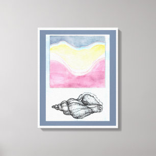 Seashell van de Seashore Canvas Afdruk