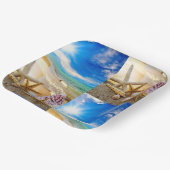 Seashell vierkant Papier Bord (Gebogen)