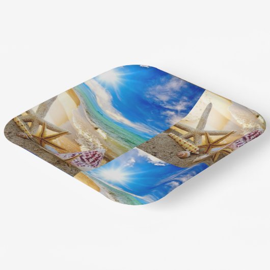 Seashell vierkant Papier Bord (Gebogen)