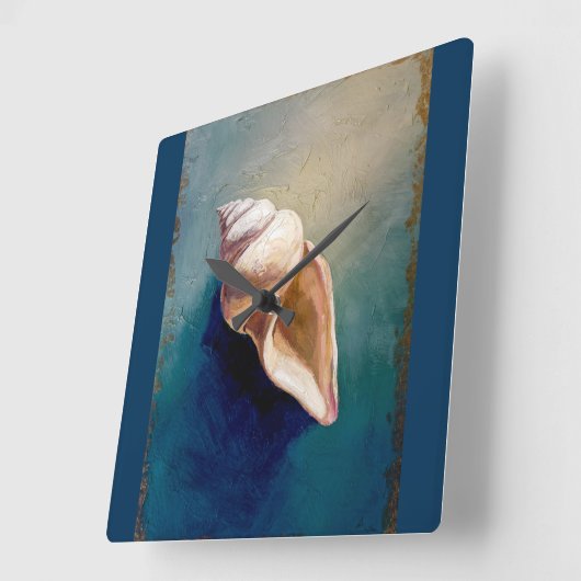 Seashell Vierkante Klok (Hoek)