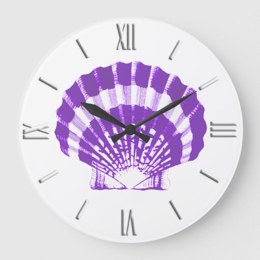 Seashell - violet en wit grote klok (Voorkant)