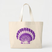 Seashell - violet en wit grote tote bag (Voorkant)