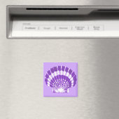 Seashell - violet en wit magneet (Insitu (Vaatwasser))