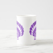 Seashell - violet en wit porselein kop (Voorkant)