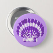 Seashell - violet en wit ronde button 7,6 cm (Voorkant /achterkant)