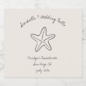 Seashell Vloeibare Fles Label Bachelorette Decor Likeurfles Etiket (Enkel label)