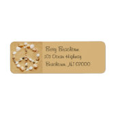 Seashell Vrede Teken Adresetiketten Etiket (Voorkant)