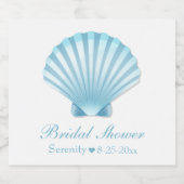 Seashell Vrijgezellenfeest Blauw Turquoise Nautisc Sparkling Wijnetiket (Enkel label)
