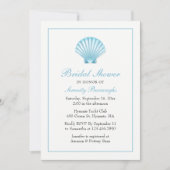 Seashell Vrijgezellenfeest Blue Nautical Beach Coa Kaart (Voorkant)