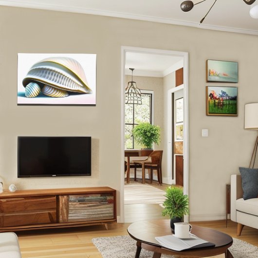 Seashell Wall Art Seashell Decor Canvas Afdruk