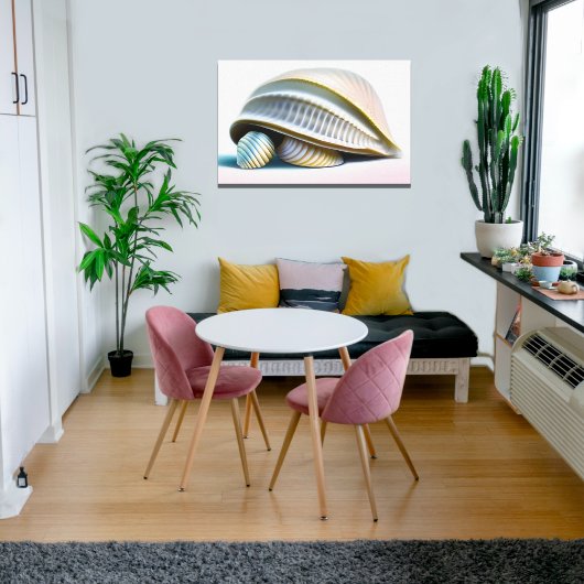 Seashell Wall Art Seashell Decor Canvas Afdruk