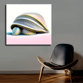 Seashell Wall Art Seashell Decor Canvas Afdruk