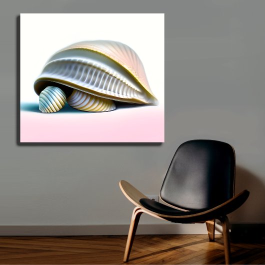 Seashell Wall Art Seashell Decor Canvas Afdruk