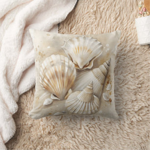 Seashell Waterverf Coastal Kussen
