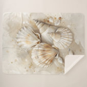 Seashell Waterverf Coastal Sherpa Deken (Voorkant (horizontaal))