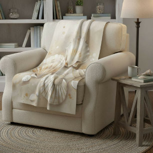 Seashell Waterverf Coastal Sherpa Deken
