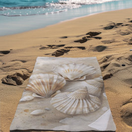 Seashell Waterverf Coastal Strandlaken