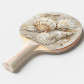 Seashell Waterverf Coastal Tafeltennisbatje (Voorkant Gekanteld)