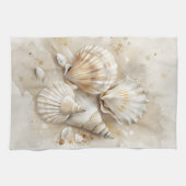 Seashell Waterverf Coastal Theedoek (Horizontaal)