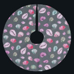 Seashell Waterverf: donkerblauw patroon Kerstboom Rok<br><div class="desc">Naadloze waterverf met schelpen op een donkerblauwe achtergrond. Zeeschelpen aan de kust. Duik in de schoonheid van de oceaan! Geometrische zeeschelpen,  een strandvibe voor u. waterverf,  achtergrond,  textuur,  decor,  water,  strand,  zomer,  reizen,  natuur,  illustratie,  zee,  creatief,  naadloos,  golf,  oceaan,  schets,  vakantie,  zand,  stof,  verpakkingsmateriaal</div>