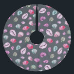 Seashell Waterverf: donkerblauw patroon Kerstboom Rok<br><div class="desc">Naadloze waterverf met schelpen op een donkerblauwe achtergrond. Zeeschelpen aan de kust. Duik in de schoonheid van de oceaan! Geometrische zeeschelpen,  een strandvibe voor u. waterverf,  achtergrond,  textuur,  decor,  water,  strand,  zomer,  reizen,  natuur,  illustratie,  zee,  creatief,  naadloos,  golf,  oceaan,  schets,  vakantie,  zand,  stof,  verpakkingsmateriaal</div>