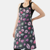 Seashell Waterverf: donkerblauw patroon Schort (Insitu)