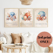 Seashell Waterverf Quote (3 van 3) Wall Art Poster