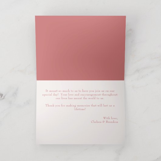 Seashell Wedding Gold Foil Hartelijk dank Folie Feestdagenkaart (Binnenlaag)