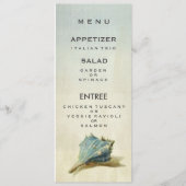 Seashell Wedding-menukaart Menu (Voorkant)