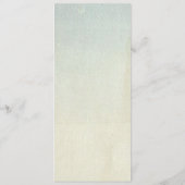  Seashell Wedding-menukaart Menu (Achterkant)