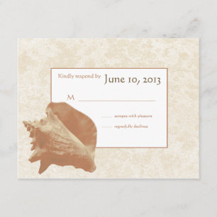 Seashell Wedding Response RSVP Kaartje