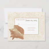 Seashell Wedding Response RSVP Kaartje (Voorkant)