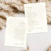 Seashell Wedding Welcome Letter Itinerary Card Kaart