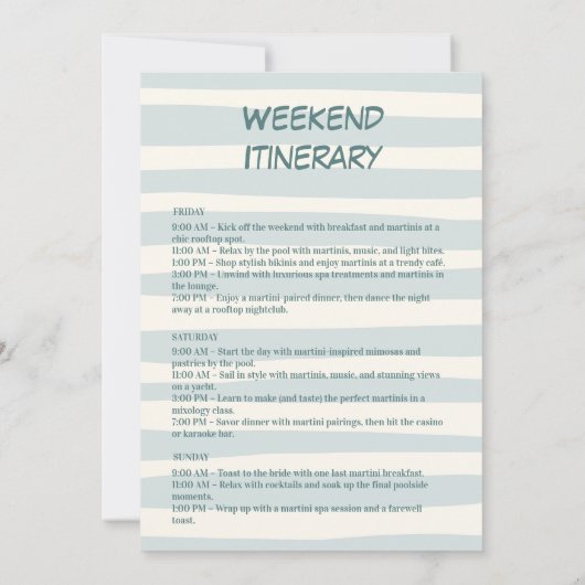 Seashell & Westerne Fusie Bachelorette Kaart (Achterkant)