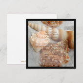 seashell white zandzand ii Uitnodiging (Voorkant / Achterkant)