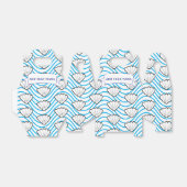 Seashell witte en blauwe golf patronen op maat bedankdoosjes (Uitgevouwen)