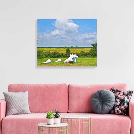 Seashell Wrapped Canvas Afdruk (Insitu (Woonkamer))