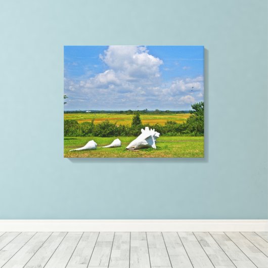 Seashell Wrapped Canvas Afdruk (Insitu (Houten vloer))
