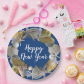 Seashell Wreath Beach Party Nieuwjaar Papieren Bordje (Feest)