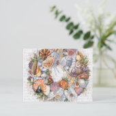 Seashell Wreath Card Briefkaart (Staand voorkant)