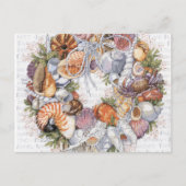 Seashell Wreath Card Briefkaart (Voorkant)