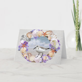 Seashell Wreath Wenskaart Feestdagen Kaart
