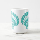 Seashell - zachte aqua en wit koffiemok (Center)