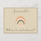 Seashell Zal jij mijn bruidsmeisje zijn? Briefkaart (Voorkant)
