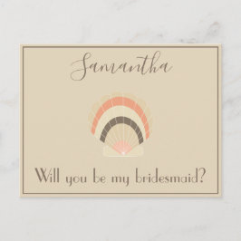 Seashell Zal jij mijn bruidsmeisje zijn? Briefkaart