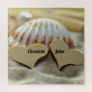 Seashell Zand Hearts Legpuzzel